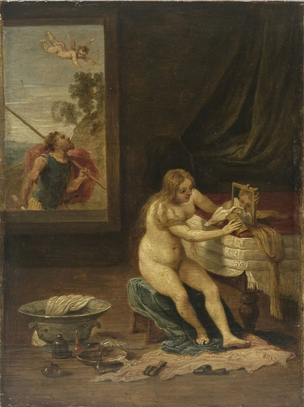 Toilet of Venus, by David Teniers the Younger, oil, 1655