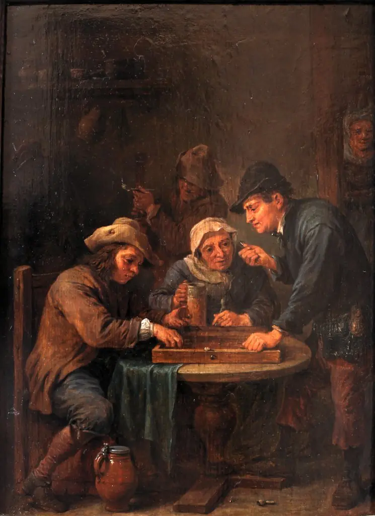 Trictrac players, by David Teniers the Younger