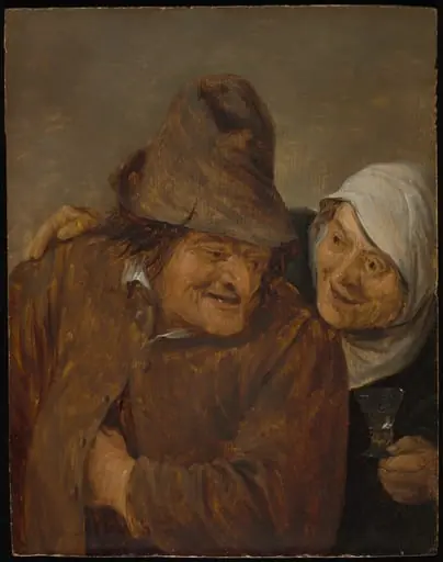 Two Peasants with a Glass of Wine, by David Teniers the Younger