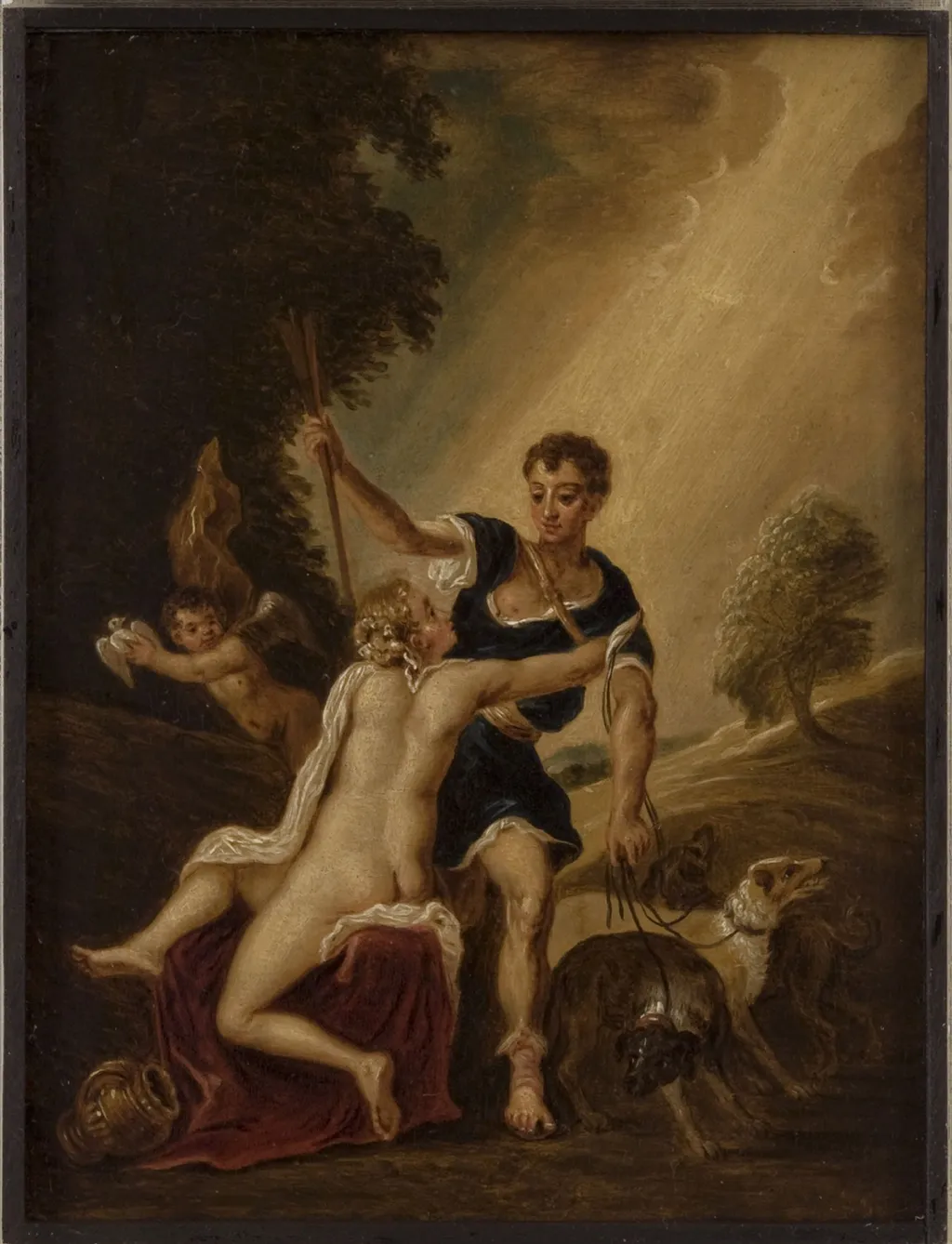 Venus and Adonis, by David Teniers the Younger, oil, 1655