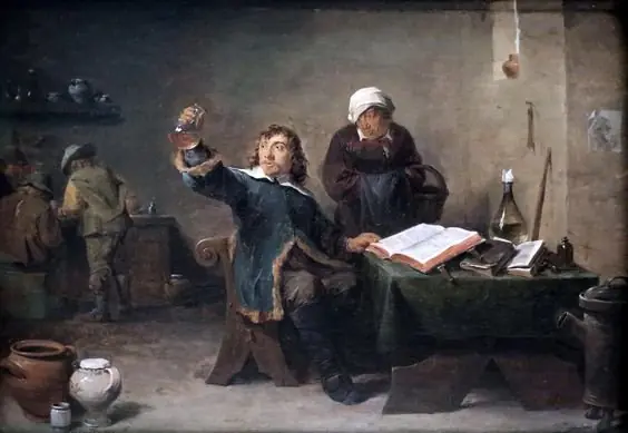Village Doctor looking at a Urine Sample, by David Teniers the Younger