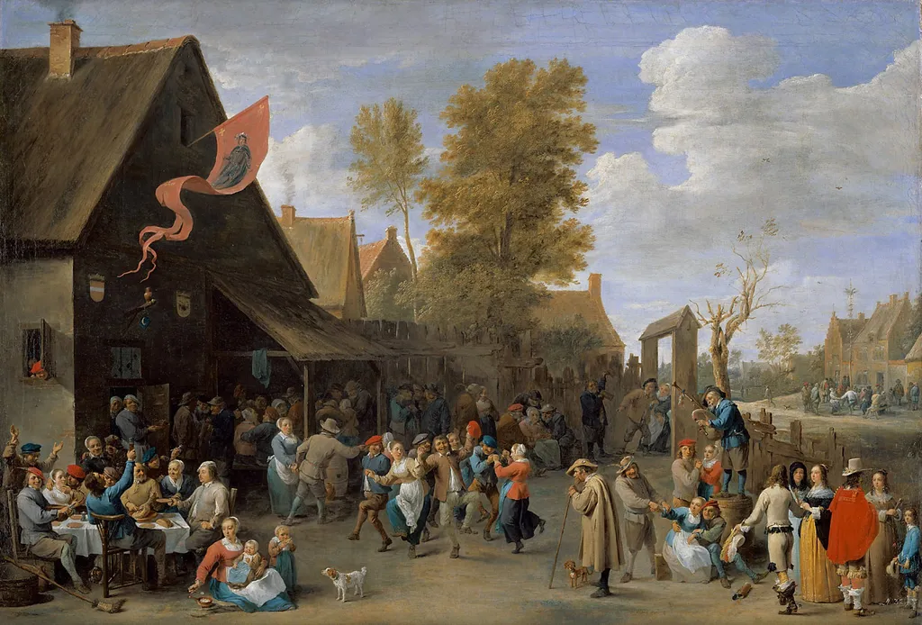 Village Fair, by David Teniers the Younger, color, 1647