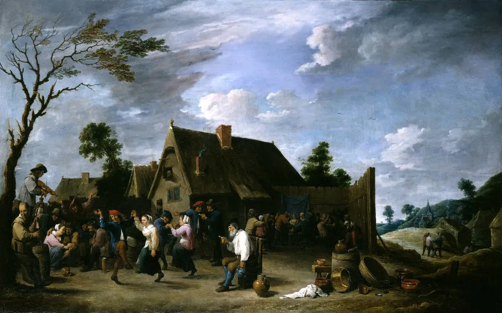 Village Feast, by David Teniers the Younger, oil, 1670