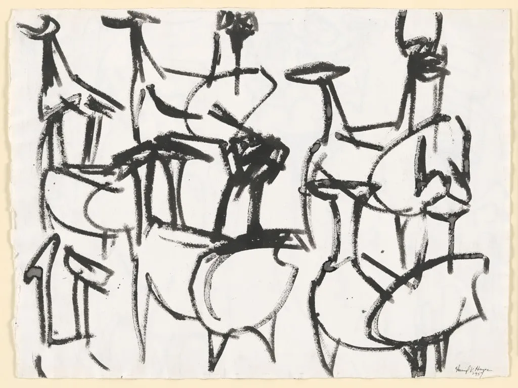 Untitled, by David V. Hayes, watercolor, 1957