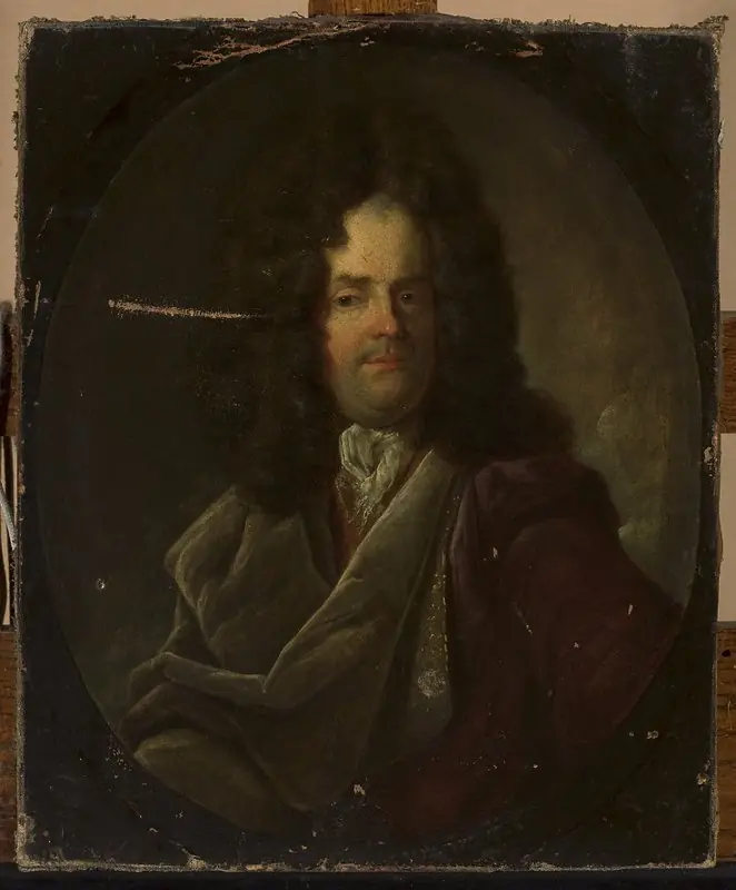 Portrait of a man in a wig, by David van der Plas