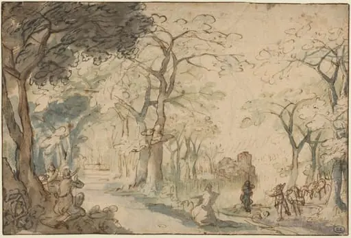 Landscape with Elisha Mocked, by David Vinckboons