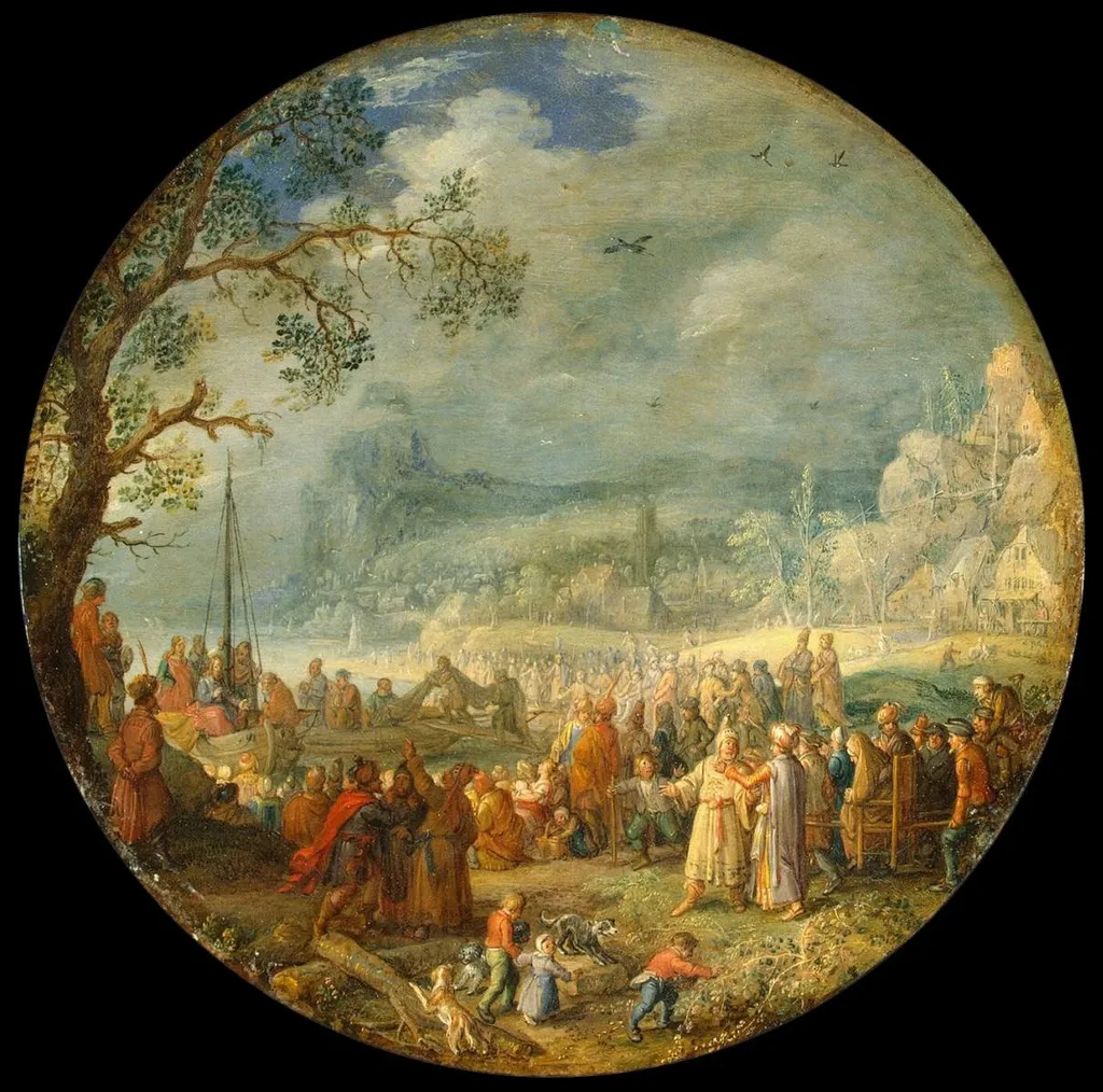 Sermon of Christ at the Genezareth Lake, by David Vinckboons, oil, 1623