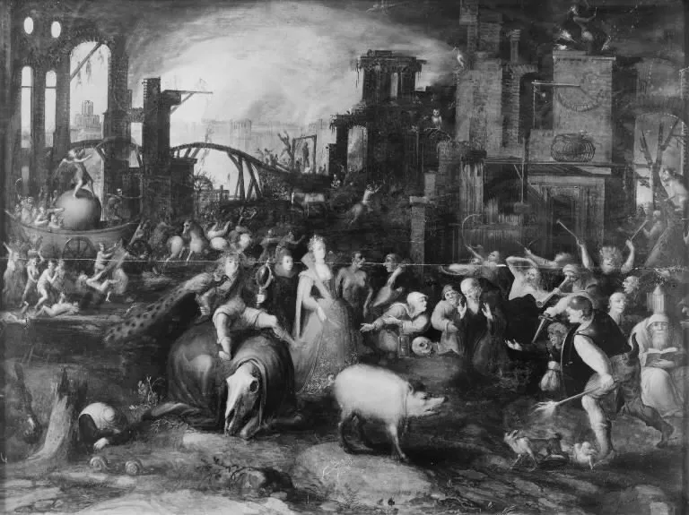 The Temptation of St Anthony, by David Vinckboons, unspecified