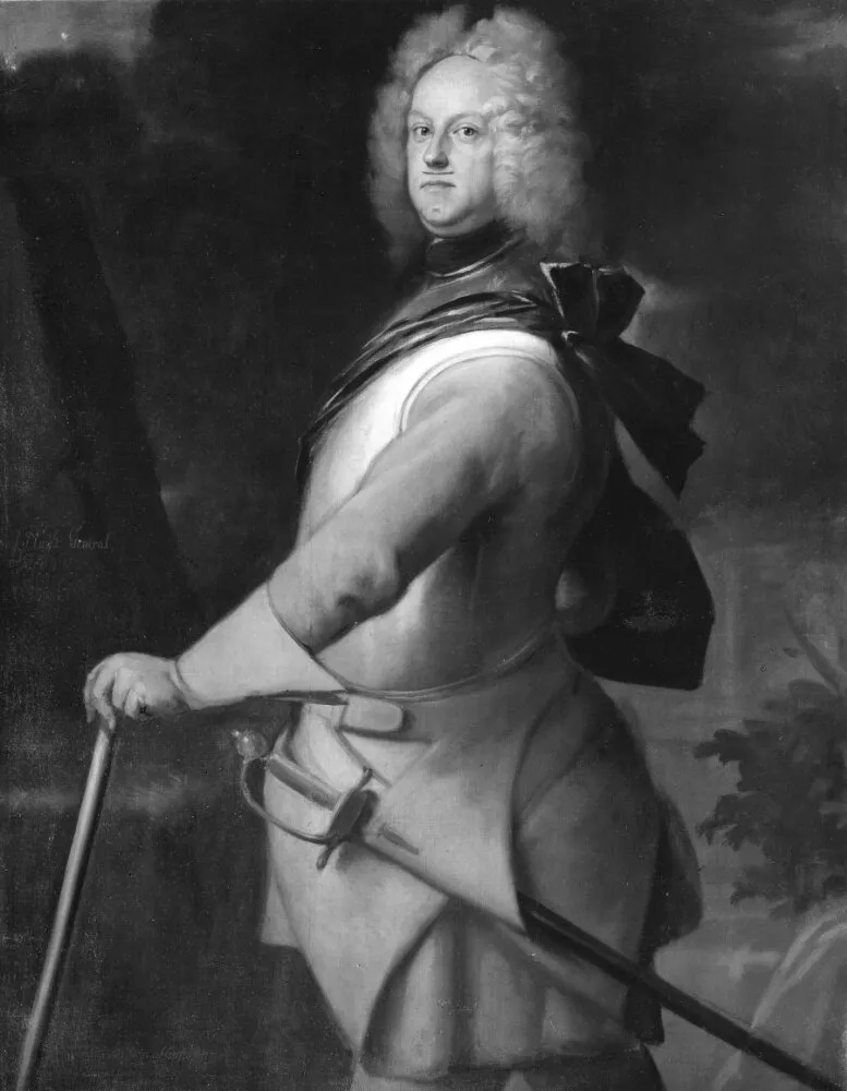 Carl Gustaf Hård (1674-1744), greve, riksråd, general, by David von Krafft, oil, 1699