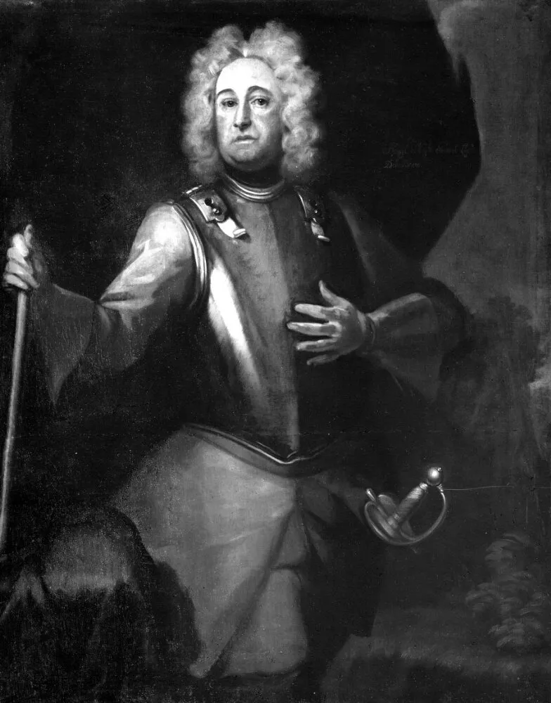 Reinhold Johan de la Barre (död 1724), generallöjtnant, by David von Krafft, oil, 1699