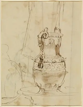 An Ornate Ewer [recto], by David Wilkie