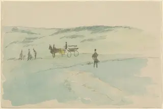 Landscape with Figures and a Carriage, by David Wilkie