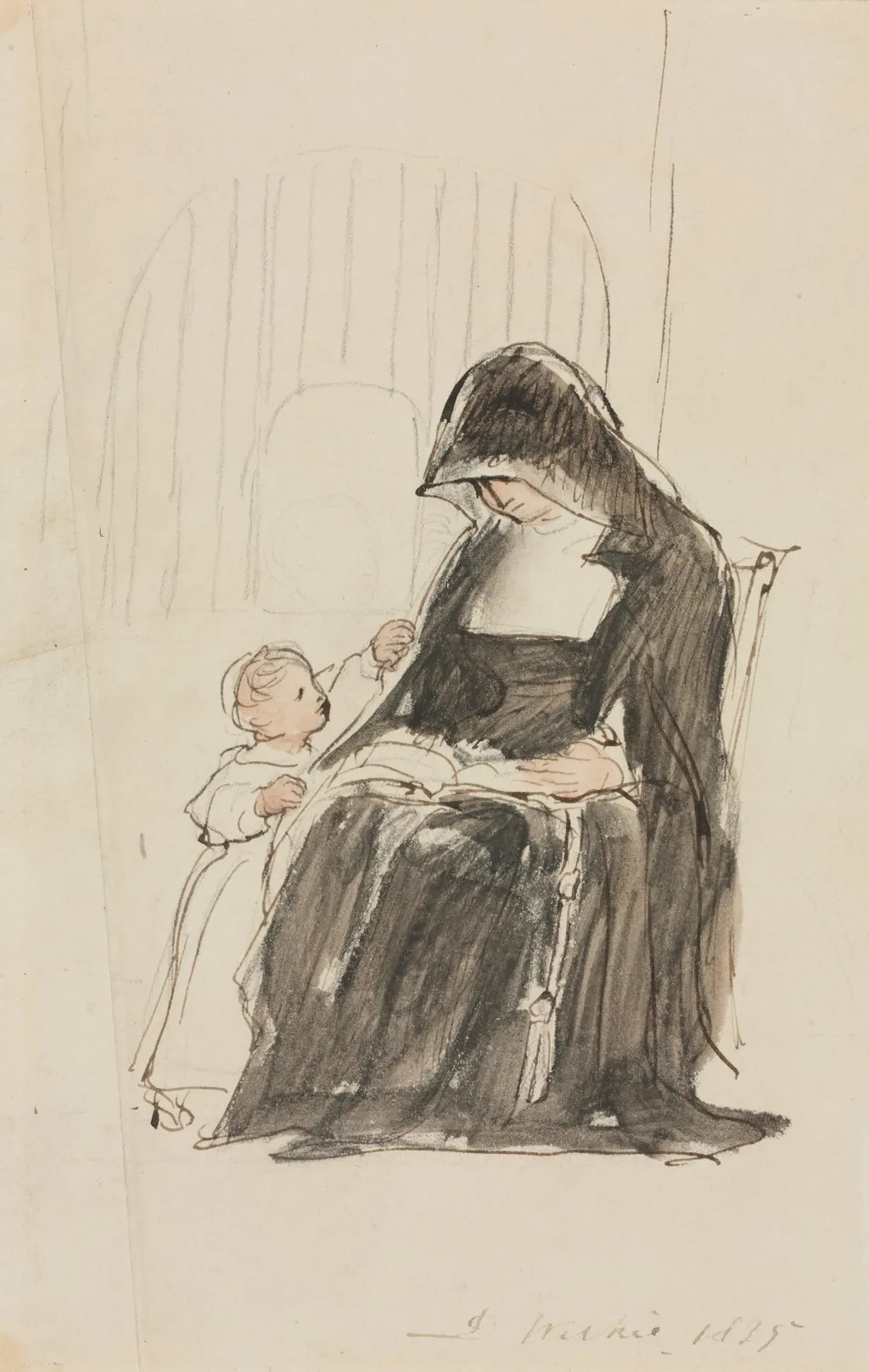 Nun Reading to a Child, by David Wilkie, 1835