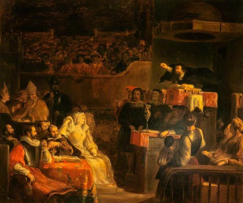 The Preaching of John Knox before the Lords of the Congregation 10th June 1559, by David Wilkie, oil, 1832