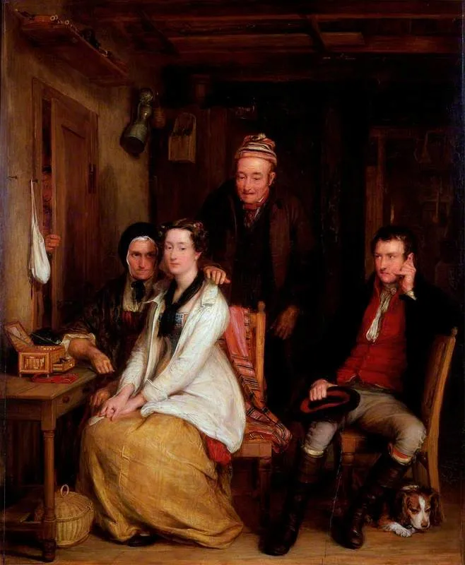The Refusal, by David Wilkie, oil, 1814