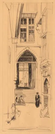 A Courtyard in Cairo, by David Young Cameron