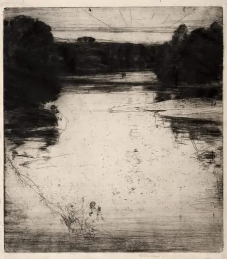 Afterglow on the Findhorn, by David Young Cameron