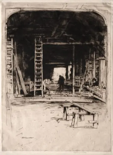 Robert Lee's Workshop, by David Young Cameron