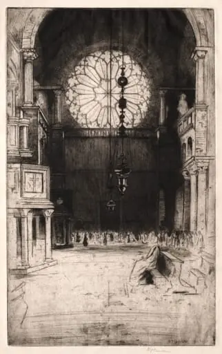 St. Mark's No. 2 (Venice) -- Interior, by David Young Cameron