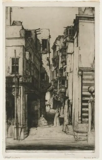 Street in Cairo, by David Young Cameron