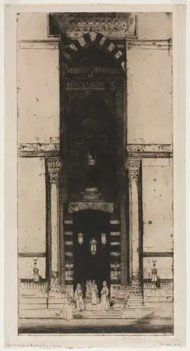 The Mosque Doorway, Cairo, by David Young Cameron