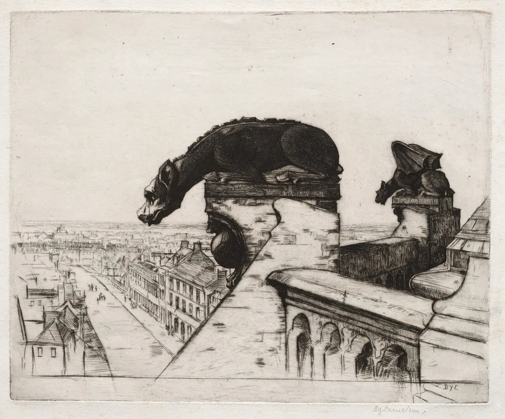 The Wingless Chimera, by David Young Cameron, 1911