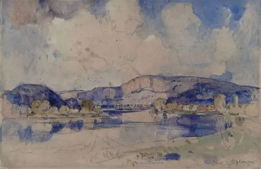 Kinfauns, by David Young RA RSA RWS RSW Cameron