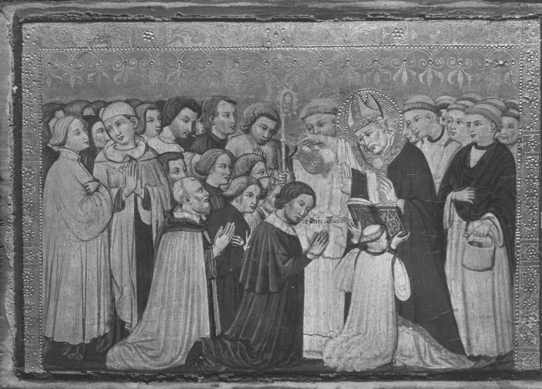 The baptism of Saint Augustine, detail