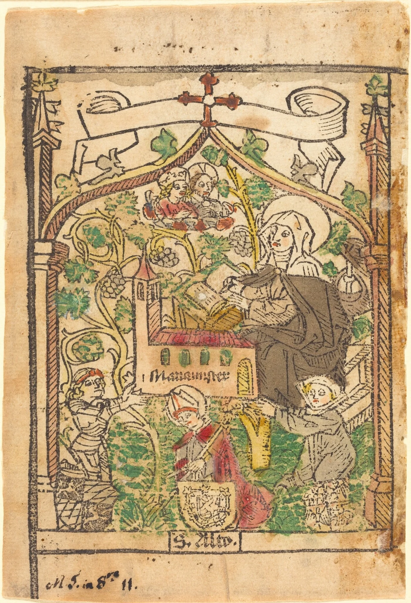 Saint Alto, Saint Bridget and the Founders of the Mariamunster, detail