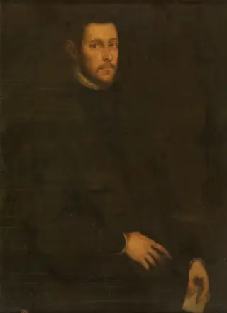 Self-portrait (?), by Paris Bordone, oil, 1550