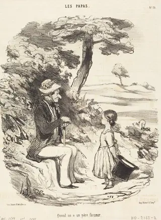 Quand on a un père farceur, by Honoré Daumier, ink, 1848