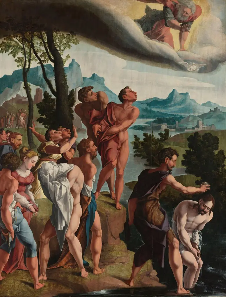 The Baptism of Christ, by Jan van Scorel, oil, 1535