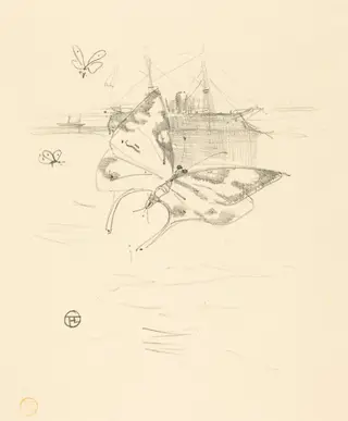 Les papillons, by Henri de Toulouse-Lautrec, ink, 1895