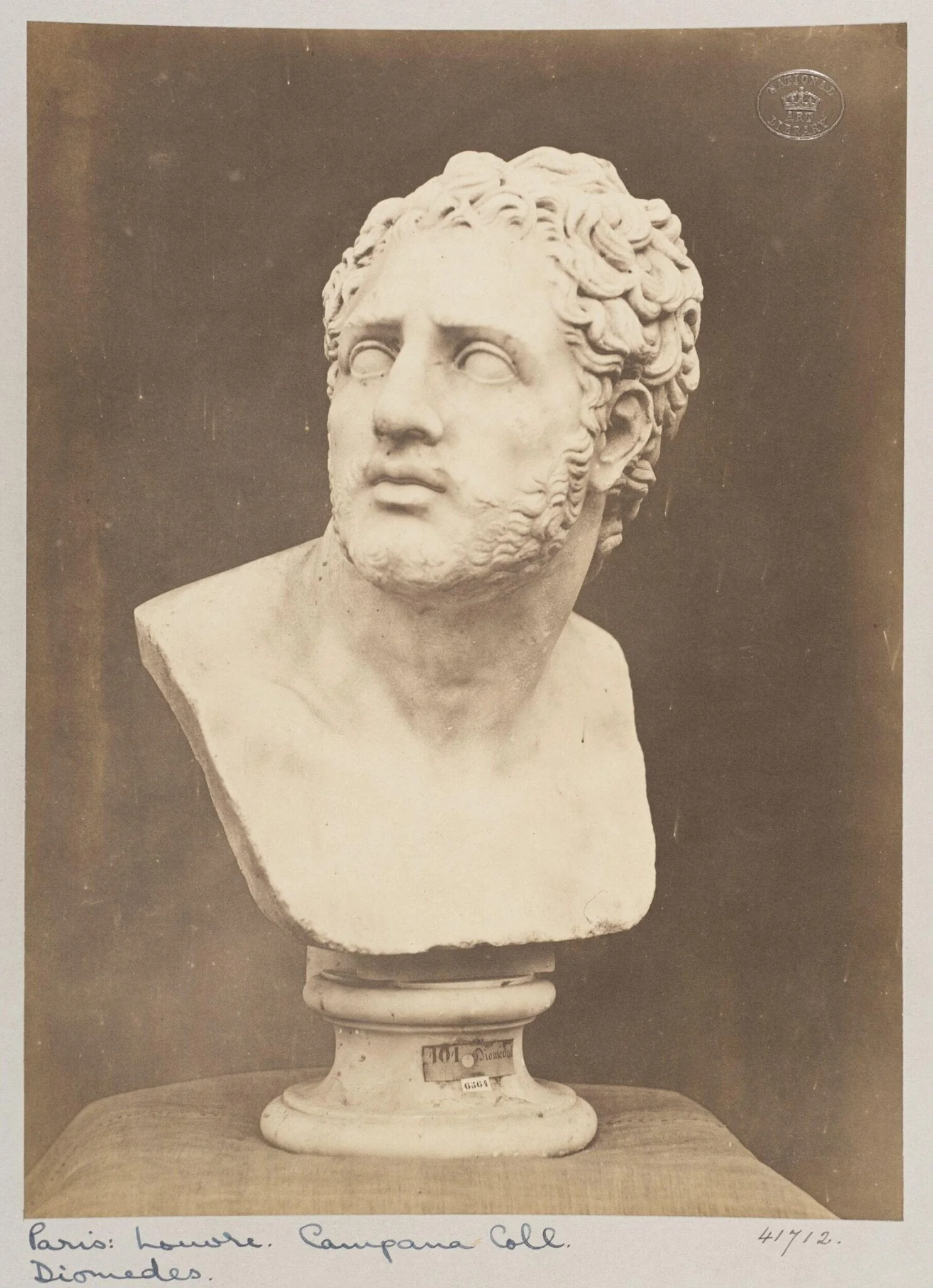 Marble bust of Diomedes, detail