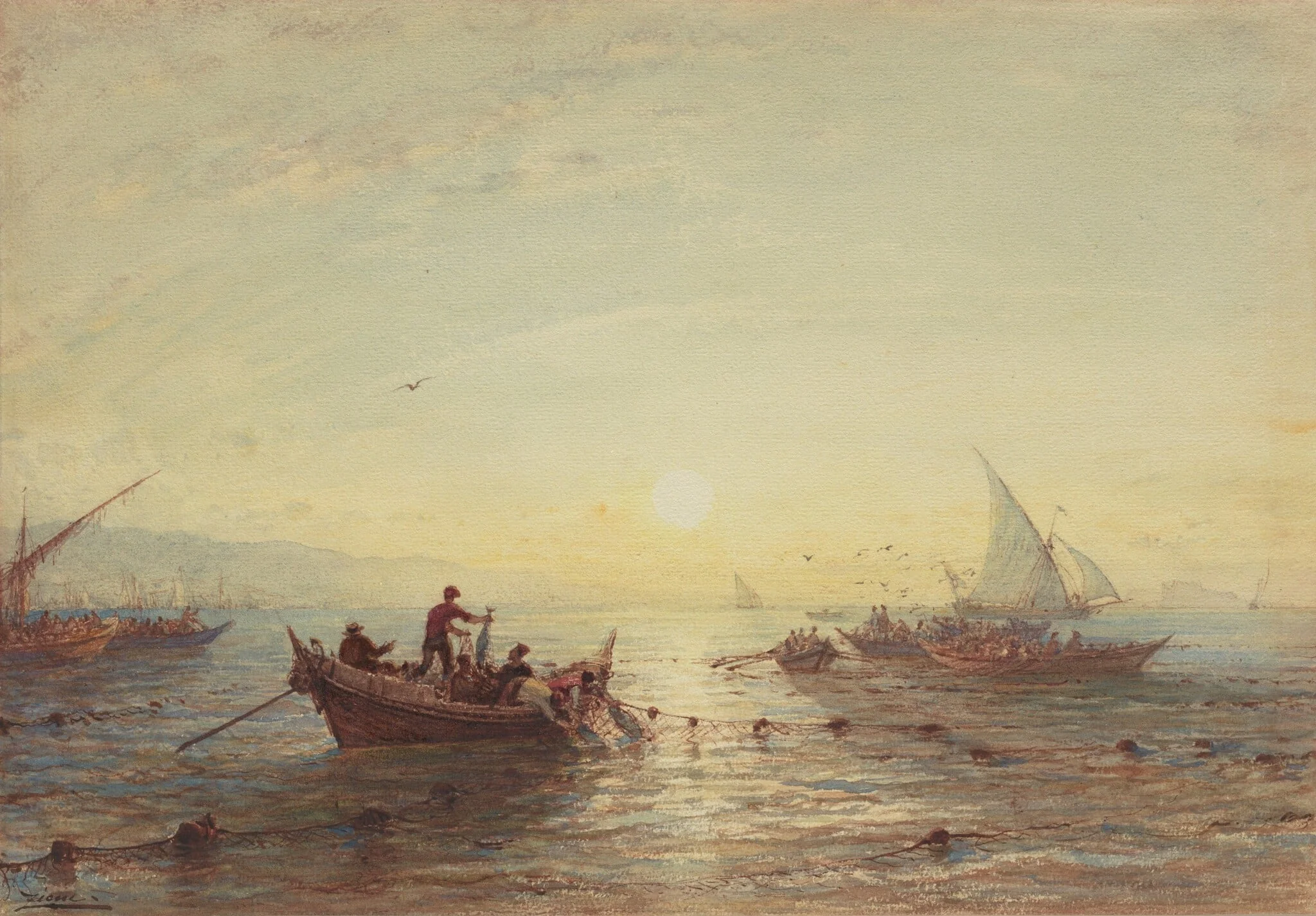 Tuna Fishing at Sunrise off the Coast near Marseilles, detail