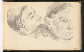 Two Heads, by Paul Cézanne, graphite, 1893
