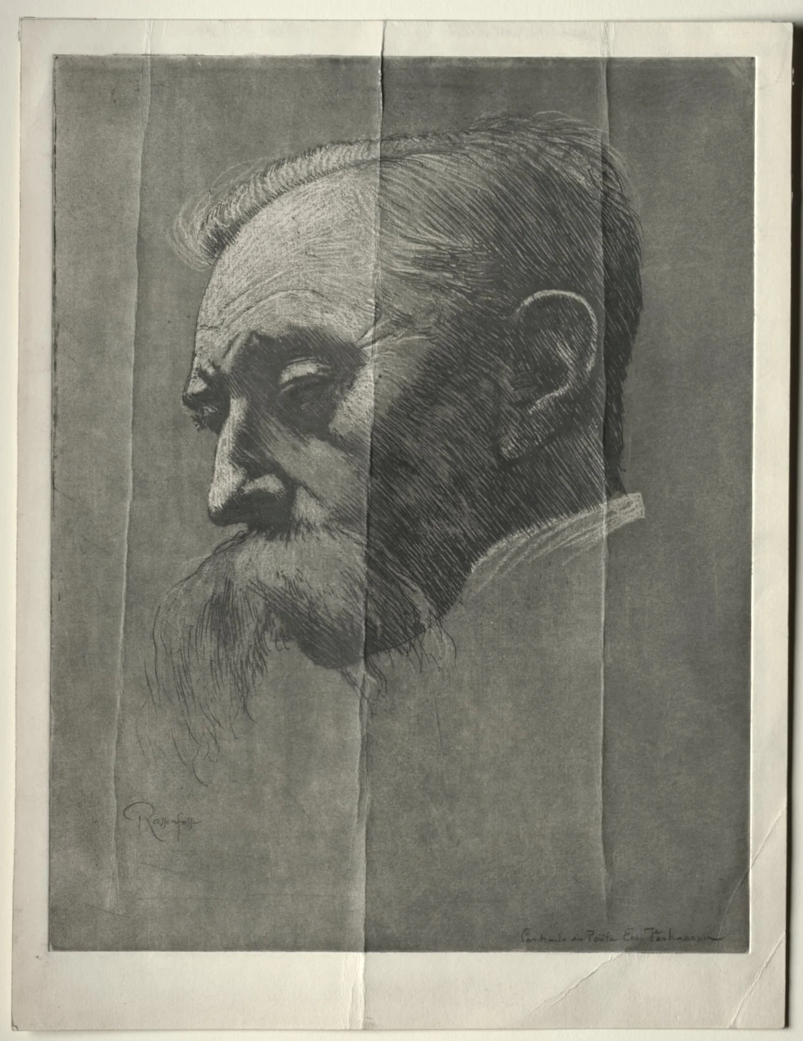 Portrait of Emile Verhaeren, detail