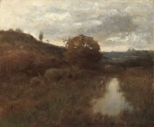 Autumn Landscape and Pool, by Alexander H. Wyant, unspecified, 1880