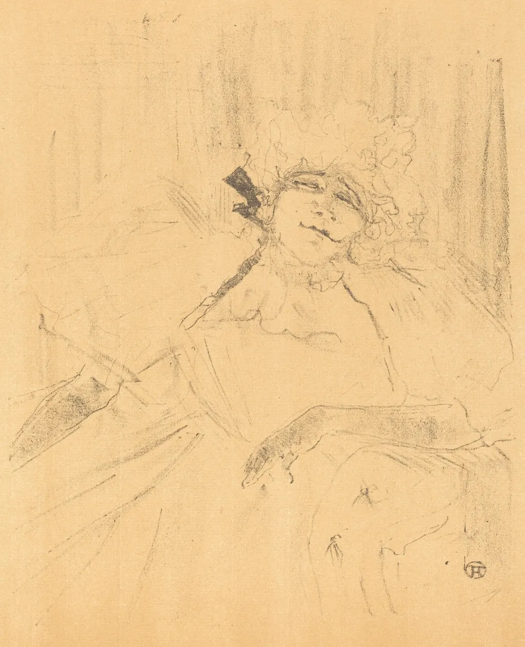 Old Song (Chanson ancienne), by Henri de Toulouse-Lautrec, ink, 1898