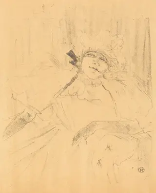 Old Song (Chanson ancienne), by Henri de Toulouse-Lautrec, ink, 1898