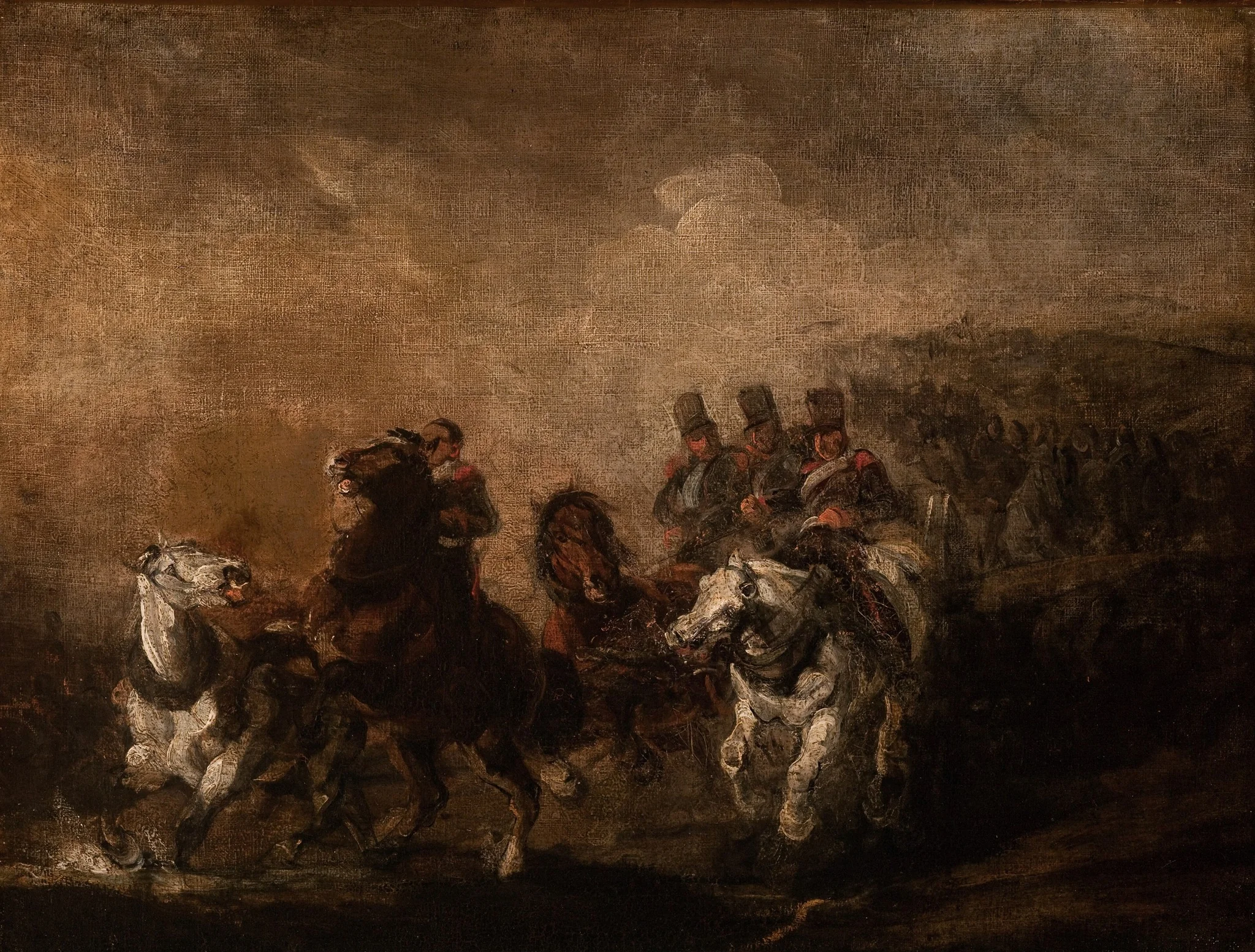 Artillery Crossing a Stream, detail