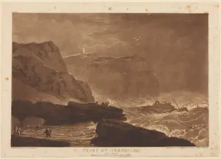Coast of Yorkshire, by Joseph Mallord William Turner, ink, 1811