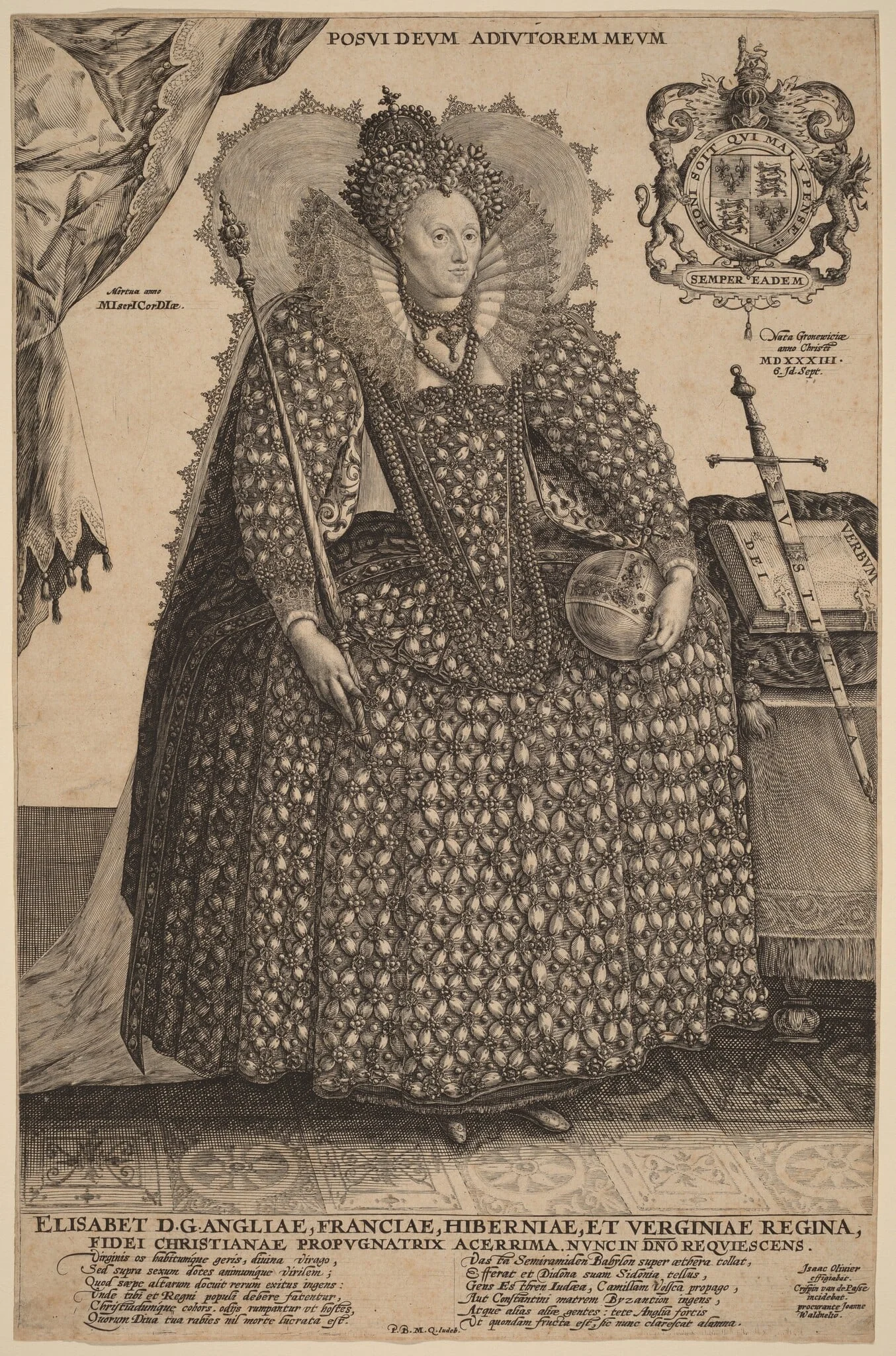 Elizabeth, Queen of England, detail
