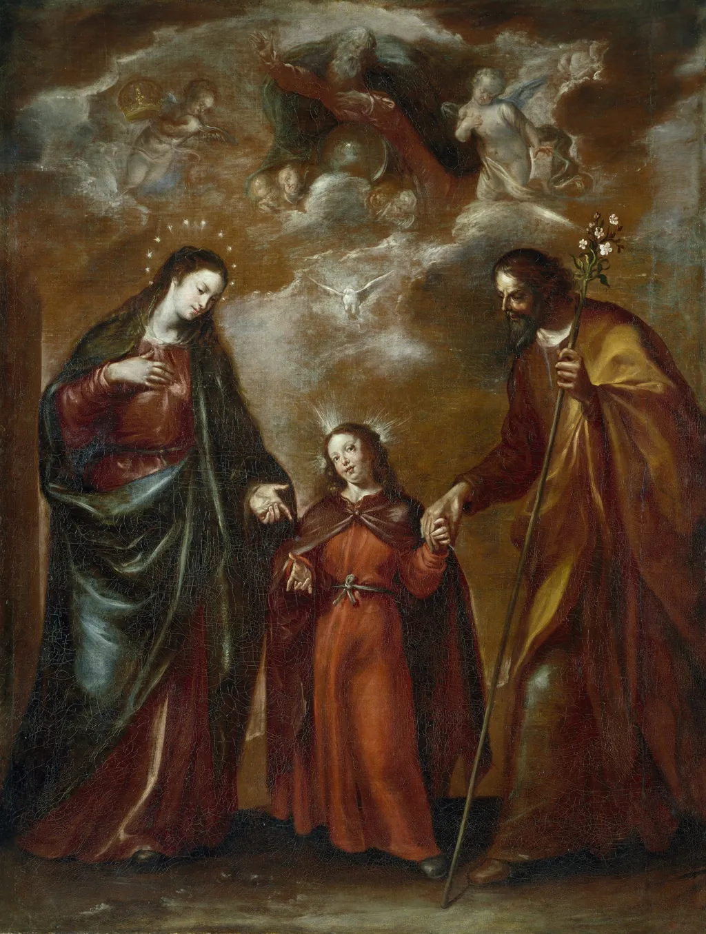The Holy Family or Trinity on Earth, by Francisco Camilo, oil, 1601