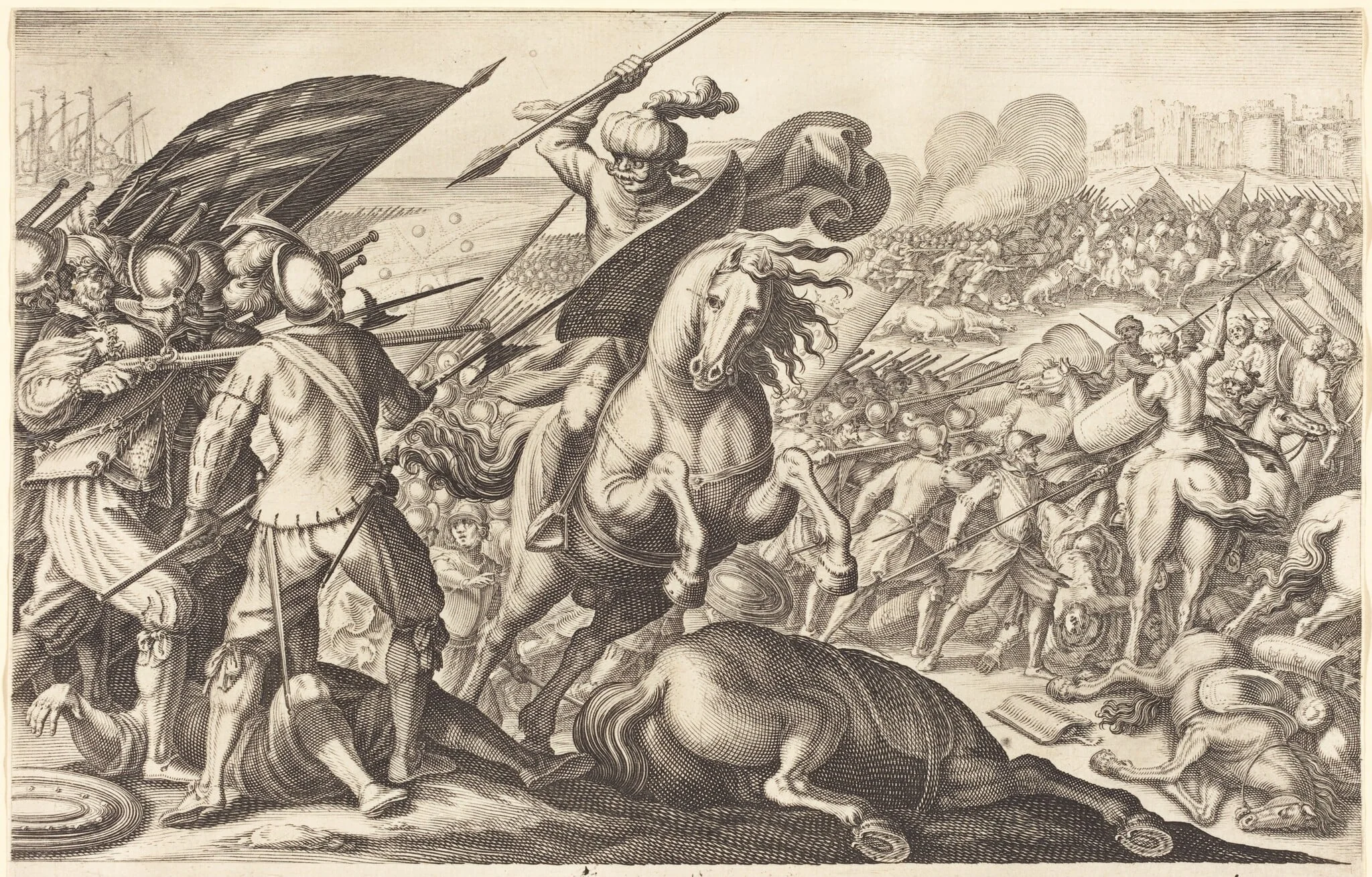 The Defeat of the Turkish Cavalry, detail