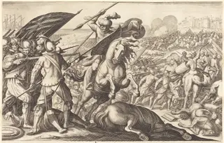 The Defeat of the Turkish Cavalry, by Jacques Callot, ink, 1614
