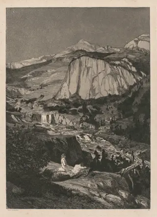 Intermezzo: Moonlit Night (Opus IV, 5), by Max Klinger, 1881