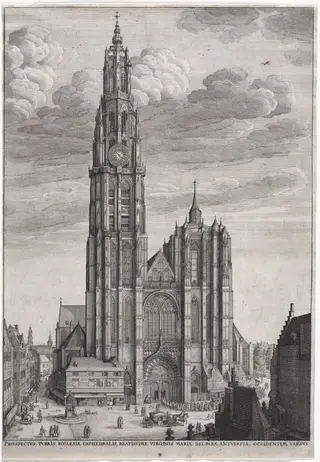 Antwerp Cathedral, by Wenceslaus Hollar, 1649