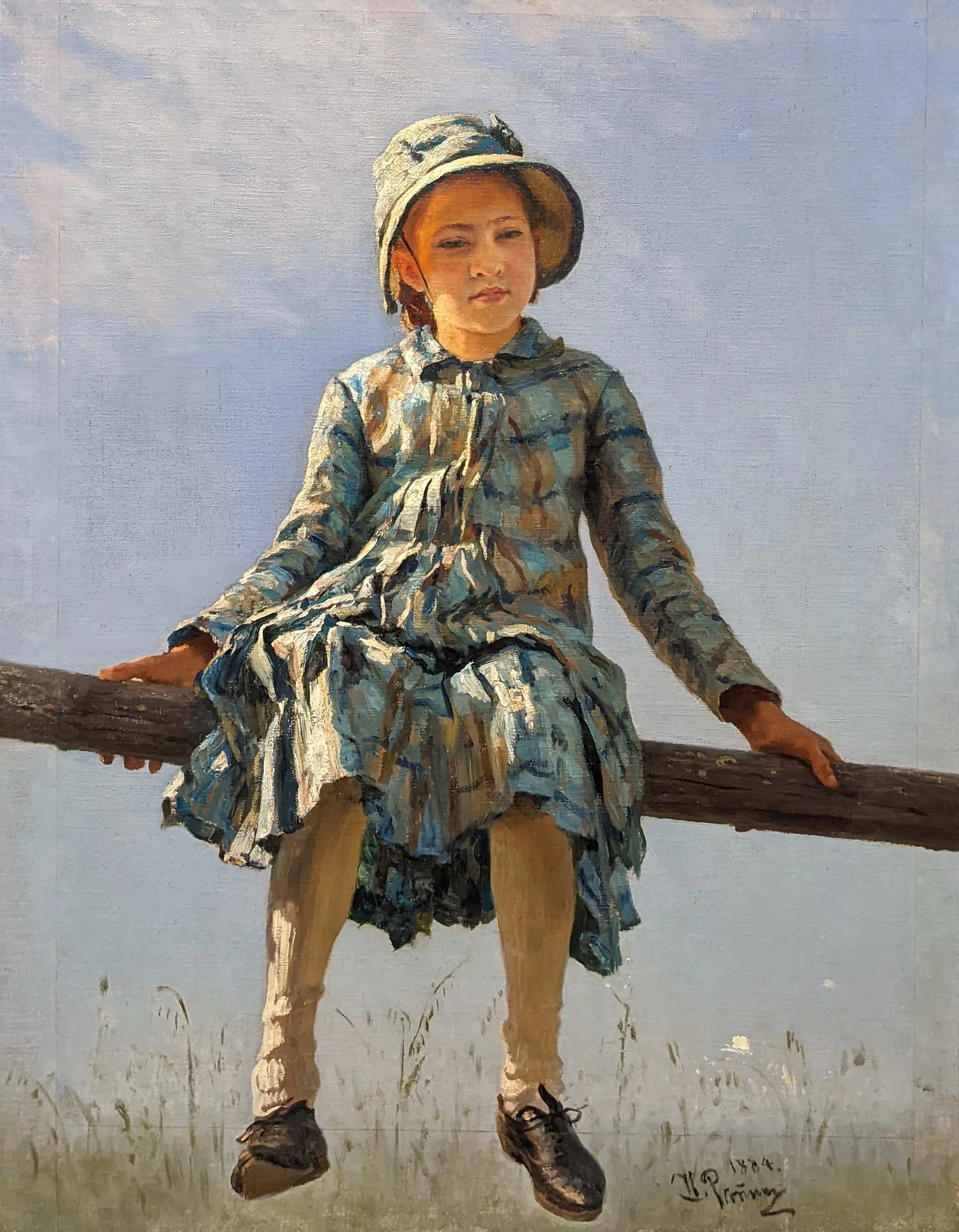 Dragonfly. Painter's daughter portrait, detail