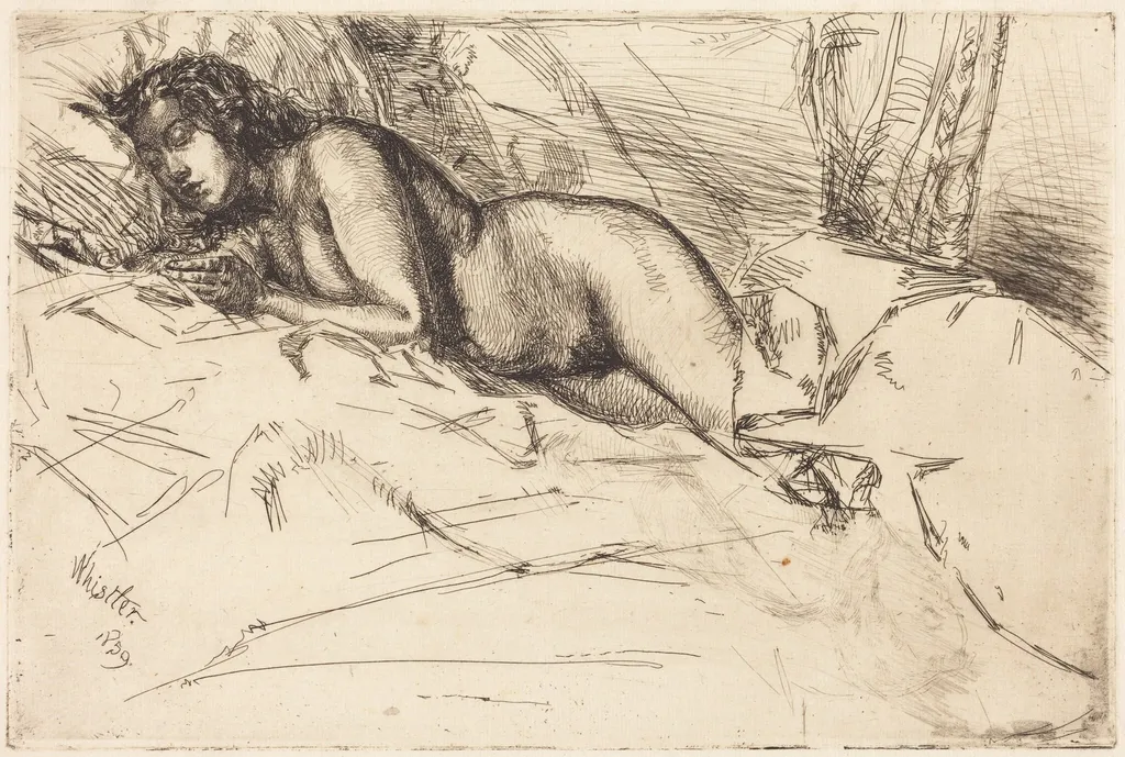 Venus, by James McNeill Whistler, ink, 1859